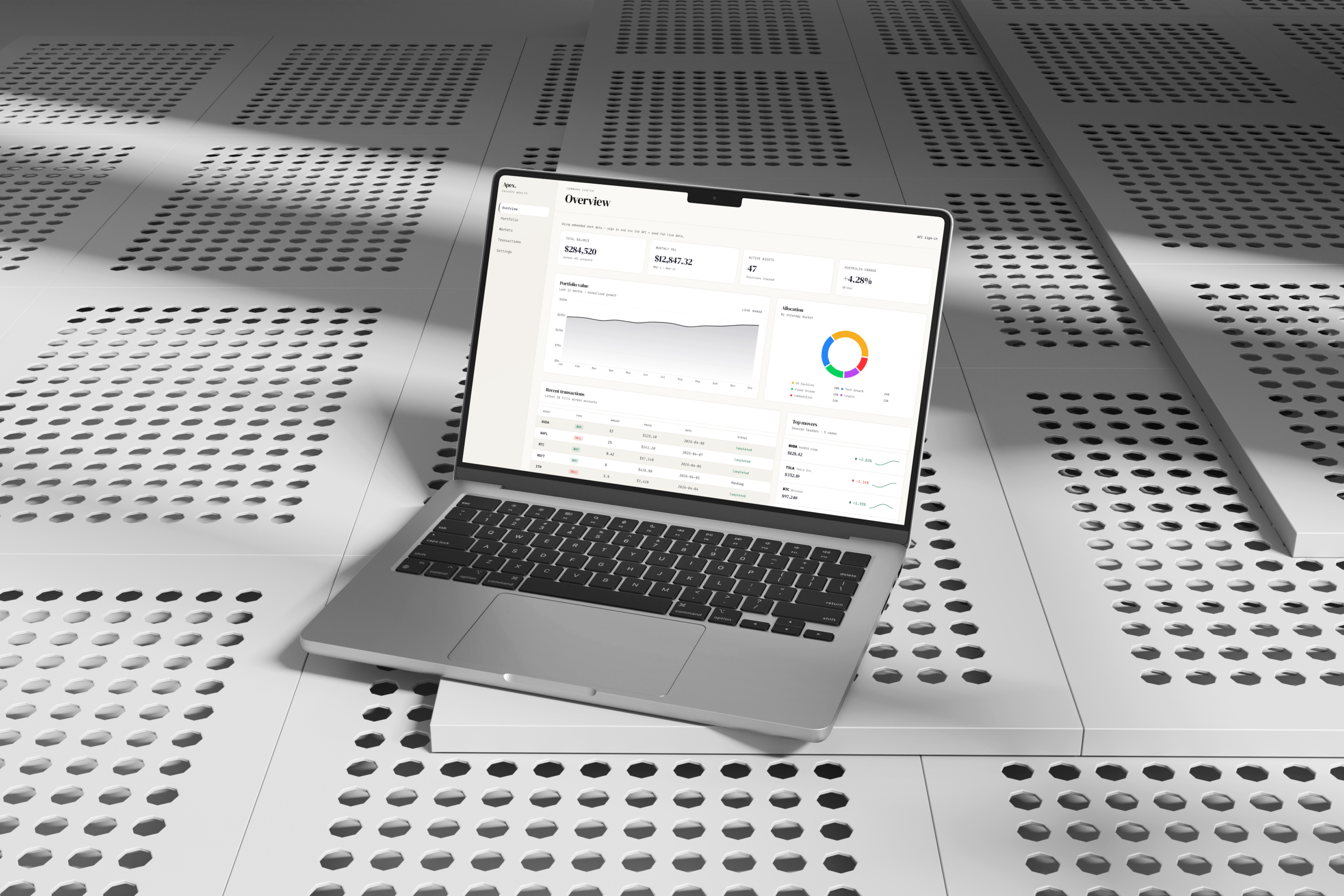 Apex Finance Dashboard - Overview